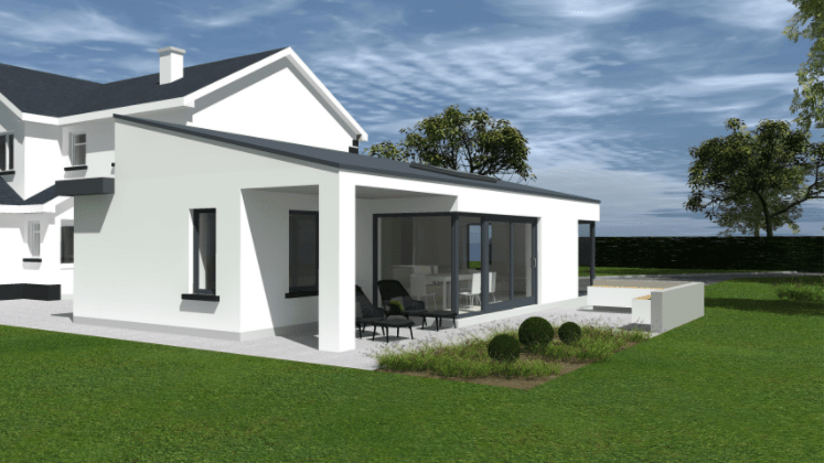 Render of in-progress house in Castleisland