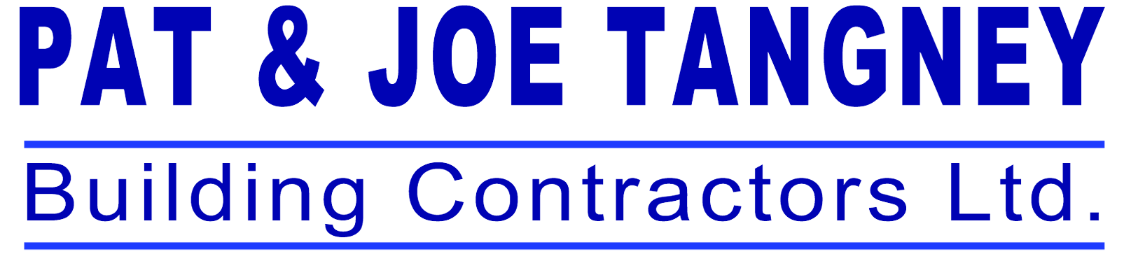 Company Logo in header that reads Pat and Joe Tangney Building contractord limited.